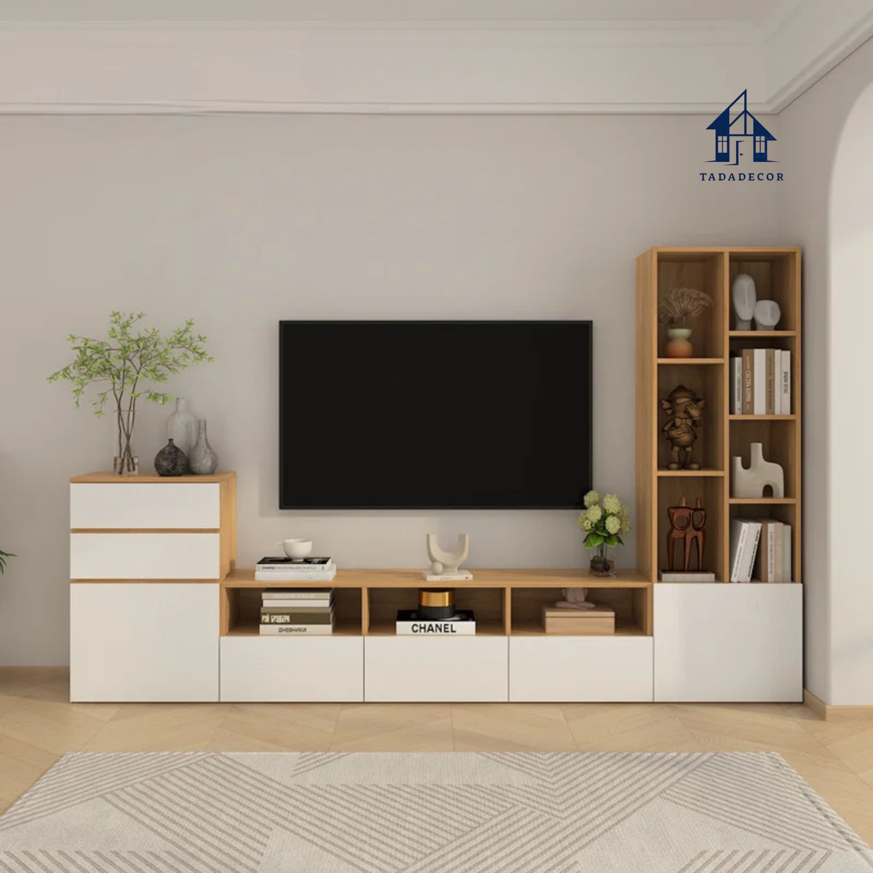 Kệ Tivi Để Sàn Gỗ Sang Trọng Cho Mọi Phòng Khách thương hiệu TADA Việt Nam TD209 - Ảnh 1
